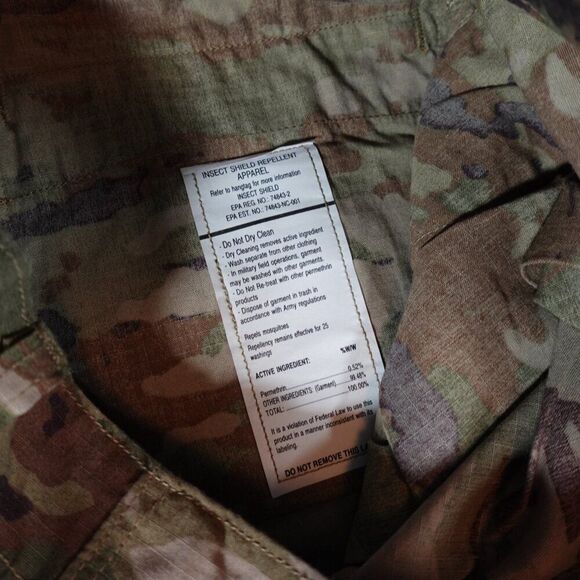 Combat Camo Insect Shield Repellent Apparel Cargo Pants Mens Medium Long 35” - Picture 4 of 11